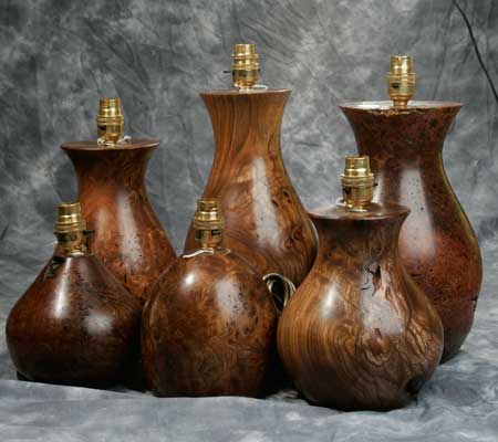 Burr Elm Lamps